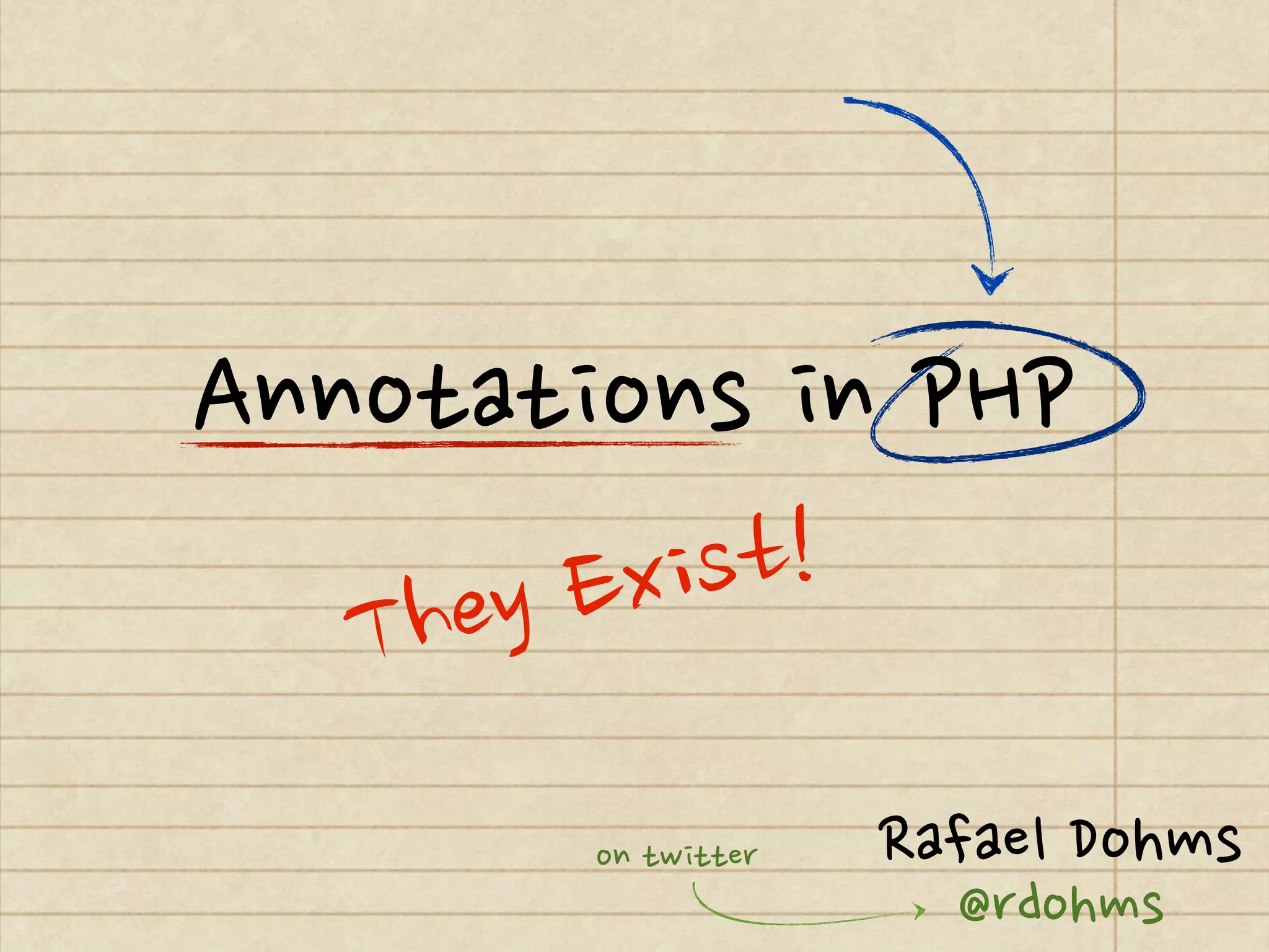 PHP Annotations: They exist!